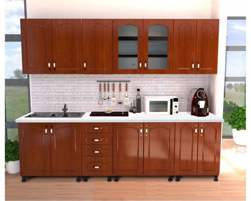 Bucatarie Zebra 2.6 metri MDF cedru frezare mustata