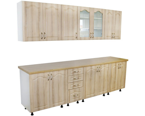 Bucatarie Zebra 2.6 metri MDF sonoma