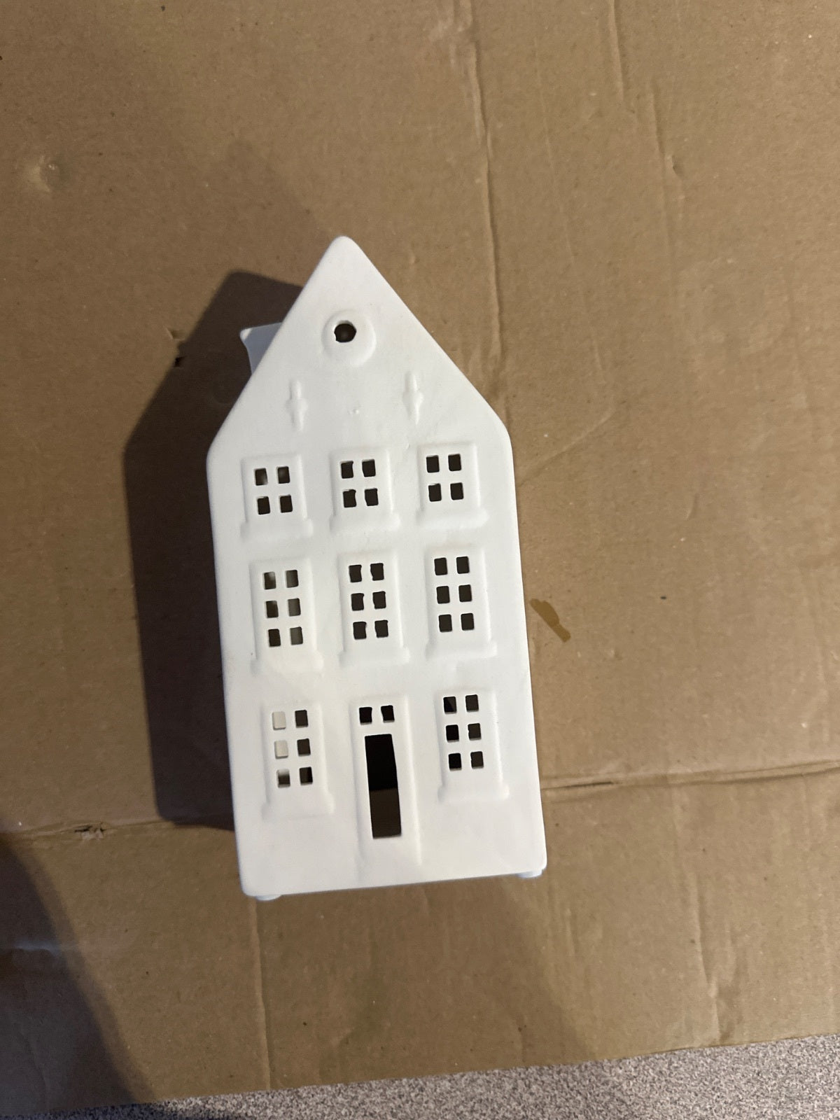 Teelichthaus Amsterdam I - Keramik - Weiß