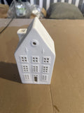Teelichthaus AMSTERDAM - Keramik - Weiß