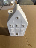 Teelichthaus AMSTERDAM I - Keramik - Weiß