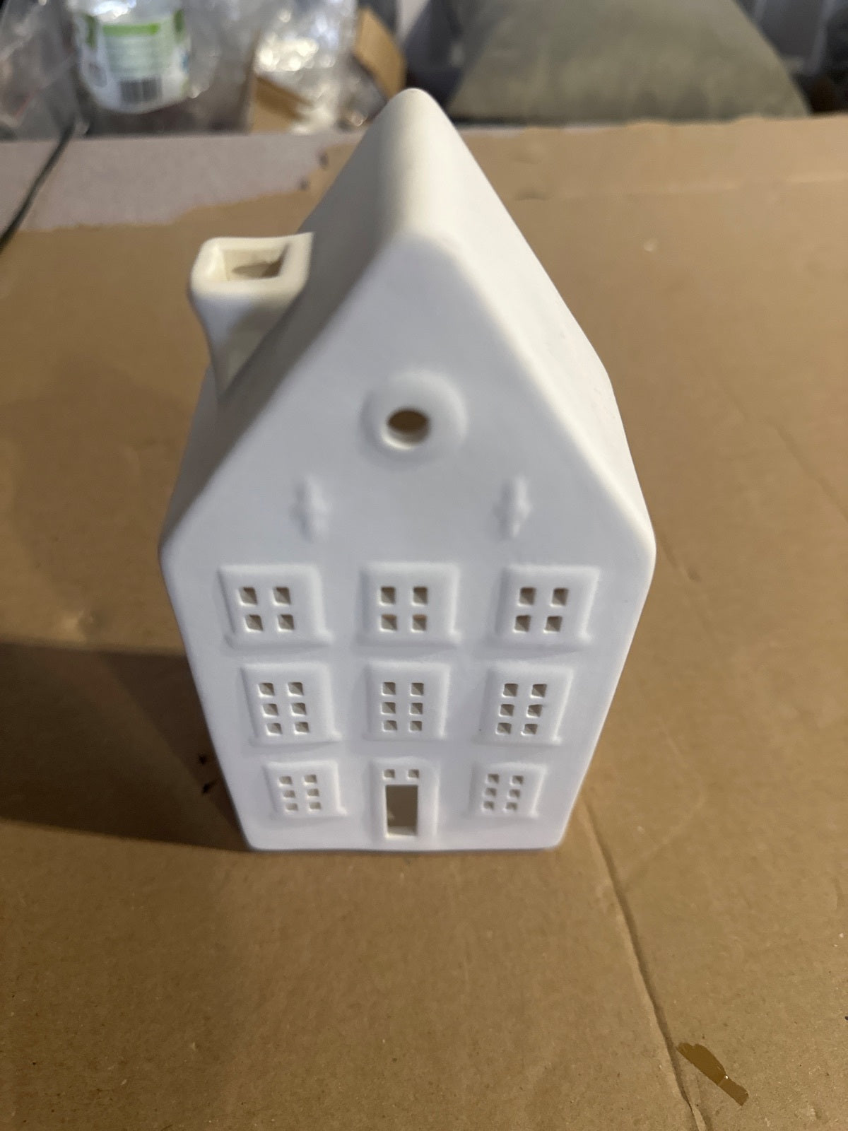 Teelichthaus AMSTERDAM I - Keramik - Weiß