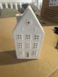 Teelichthaus AMSTERDAM - Keramik - Weiß