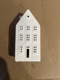 Teelichthaus AMSTERDAM I - Keramik - Weiß