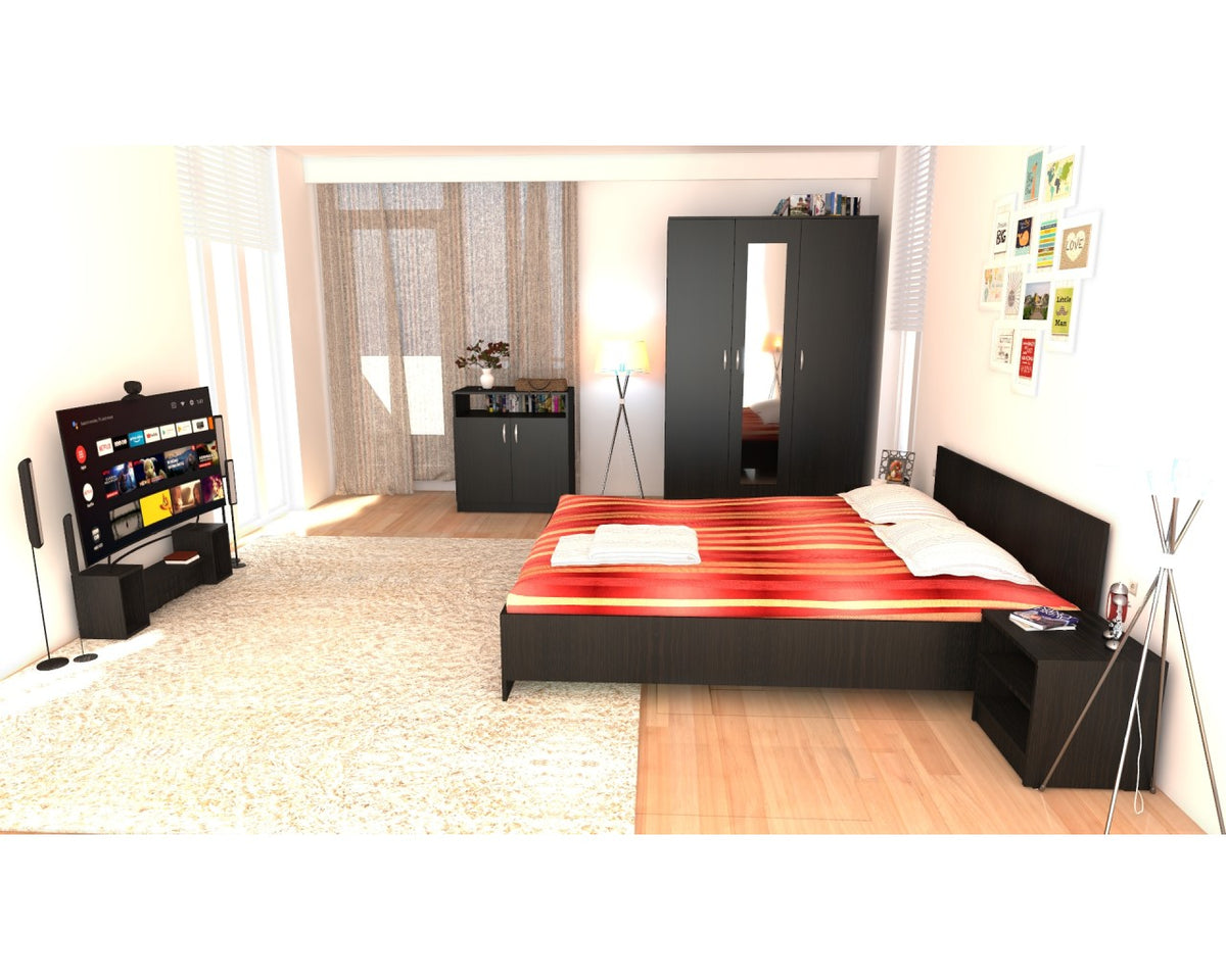 Dormitor Soft Wenge cu pat 160x200 cm