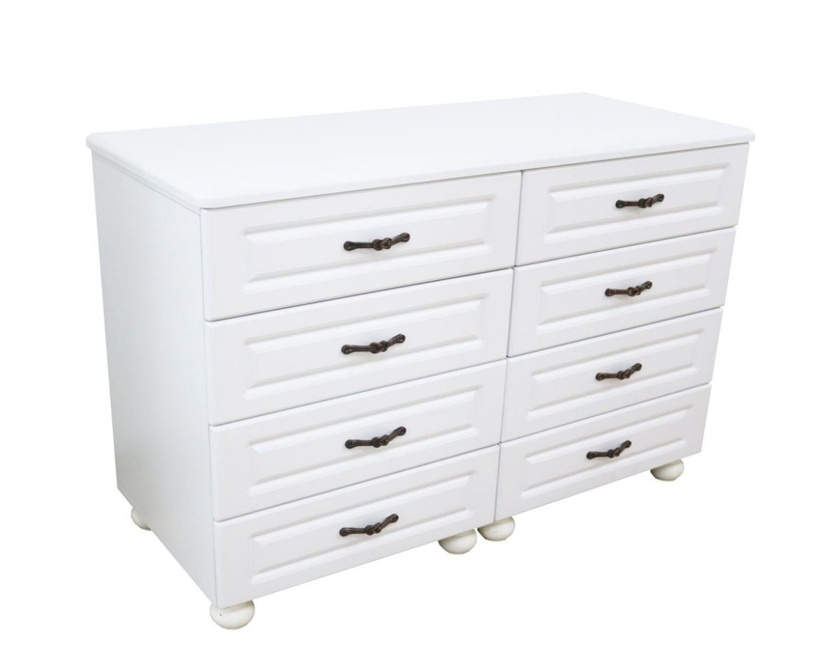 Comoda Dynasty Sonoma cu 8 sertare si blat MDF