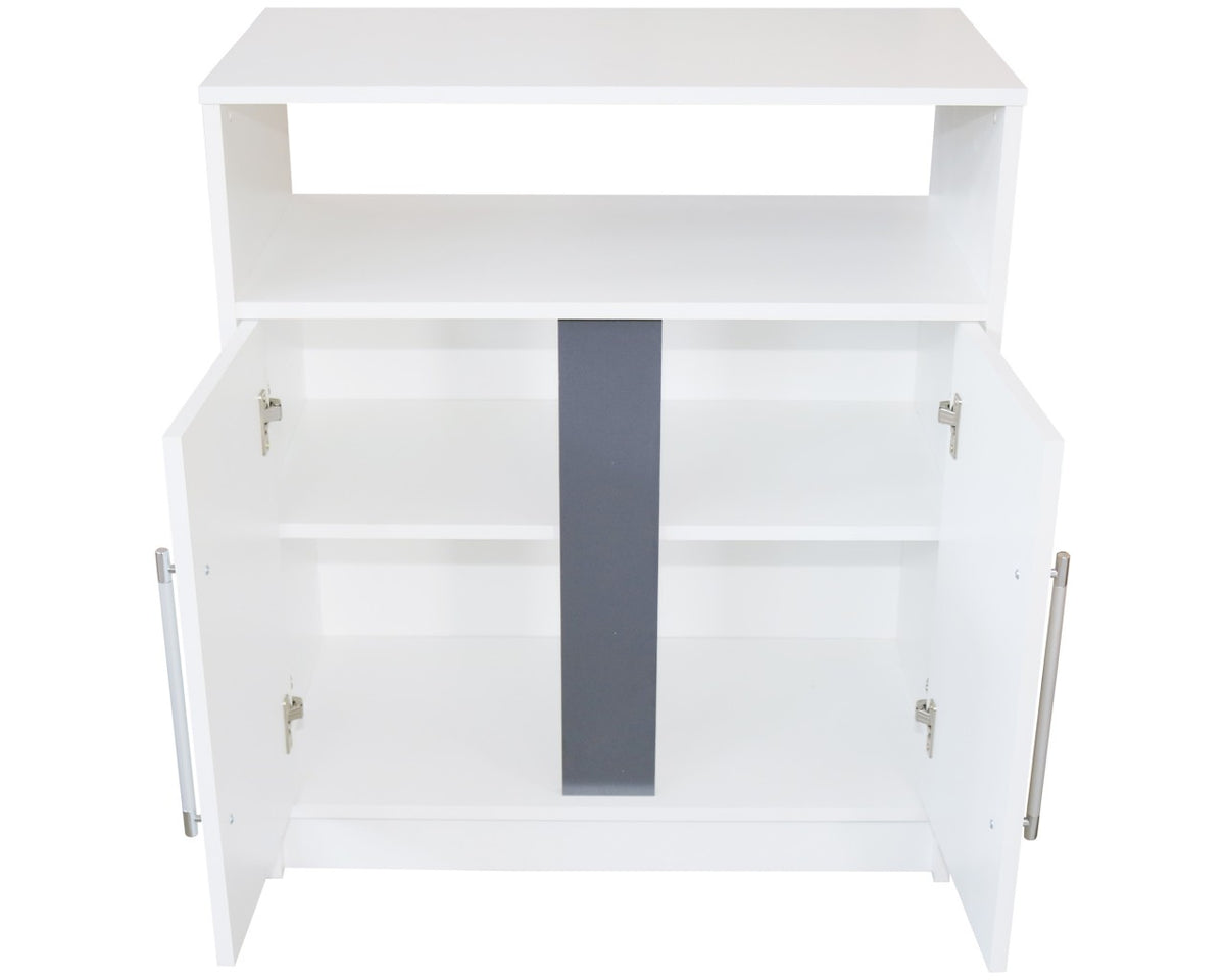 Dormitor Verona Alb/Gri cu pat 160x200 cm
