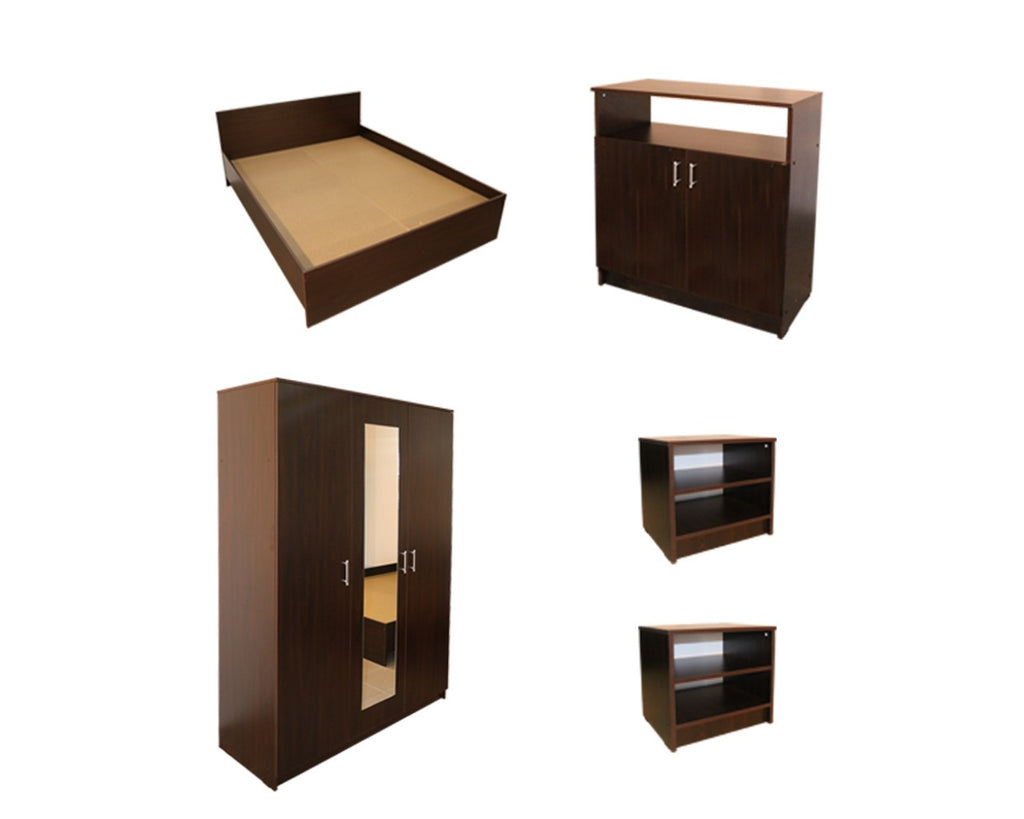Dormitor Soft Wenge cu pat 140x200 cm