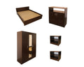 Dormitor Soft Wenge cu pat 160x200 cm