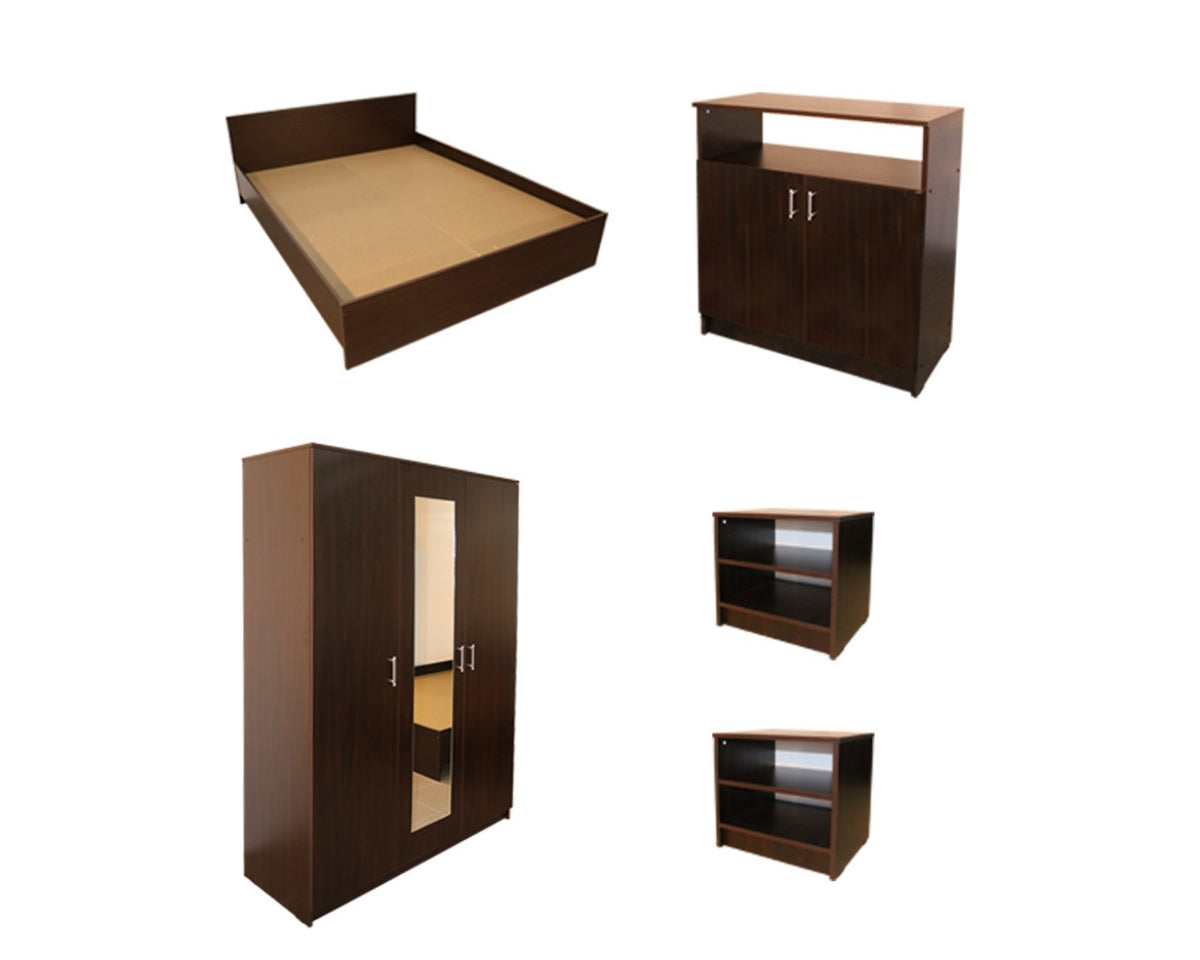 Dormitor Soft Wenge cu pat 160x200 cm