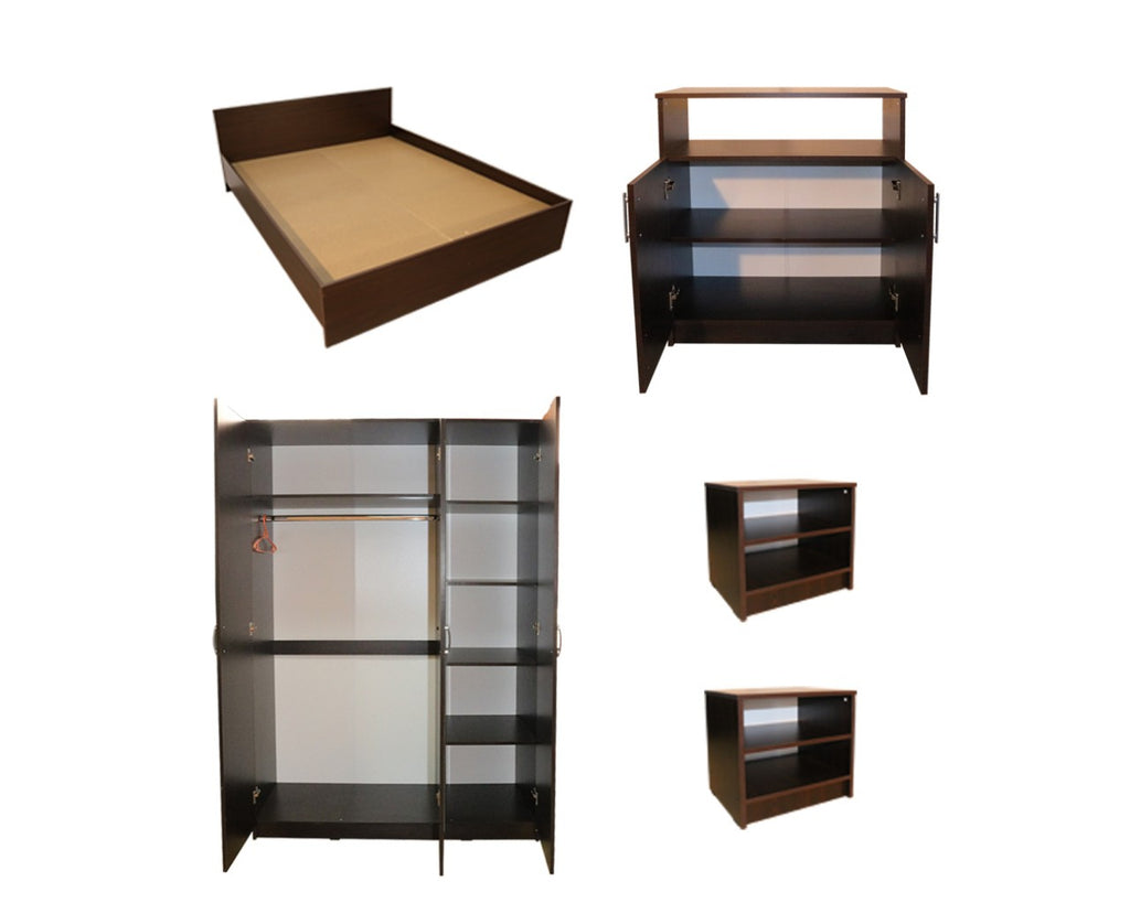 Dormitor Soft Wenge cu pat 160x200 cm
