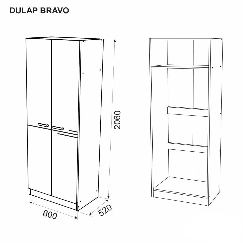 Dulap BRAVO SONOMA INCHIS, 206x80 cm