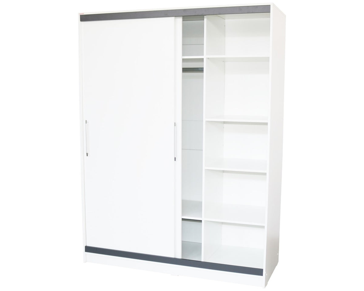 Dulap Verona Alb/Gri