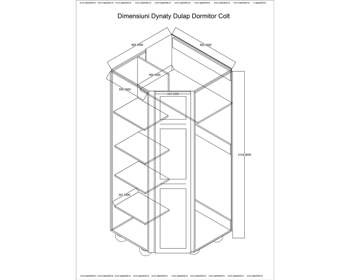 Dulap Dynasty Dormitor Alb , de Colt