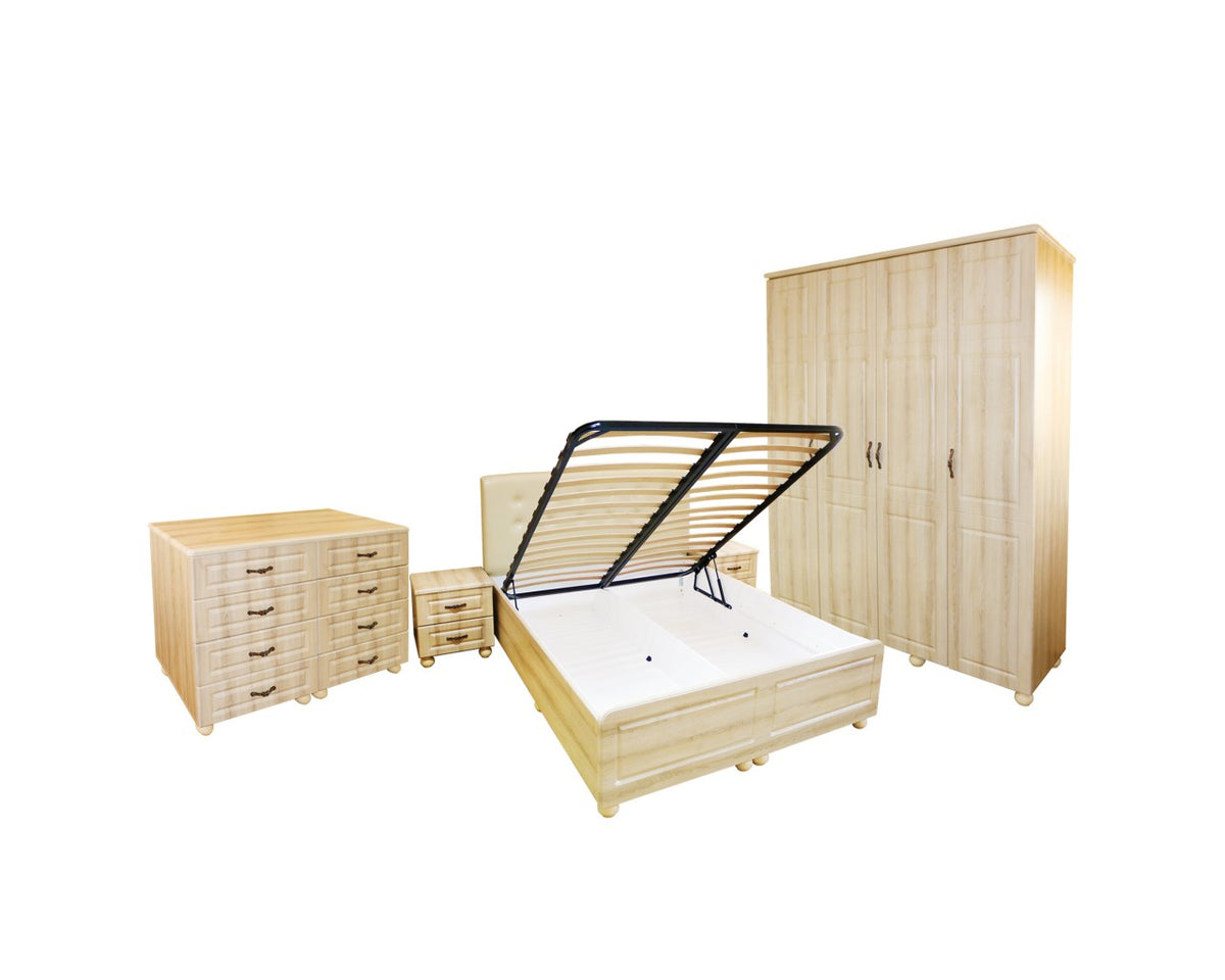 Dormitor Dynasty Sonoma cu pat 140x200 cm