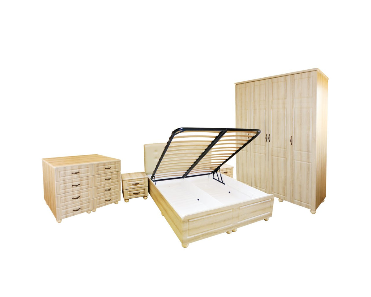 Dormitor Dynasty Sonoma cu pat 160x200 cm