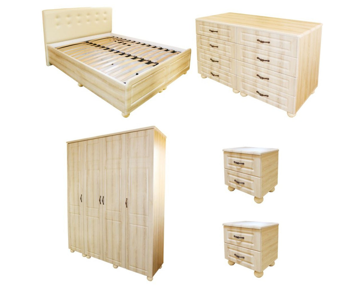 Dormitor Dynasty Sonoma cu pat 160x200 cm