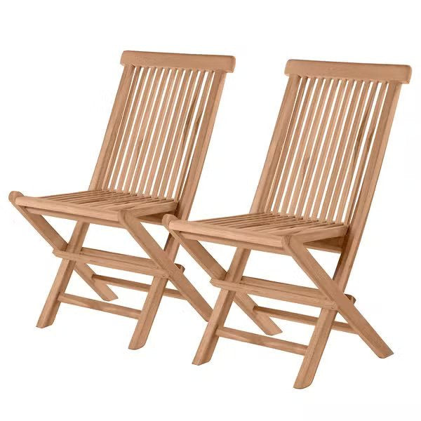 Scaun pliant Rockport I (set de 2) Lemn de tec - natural