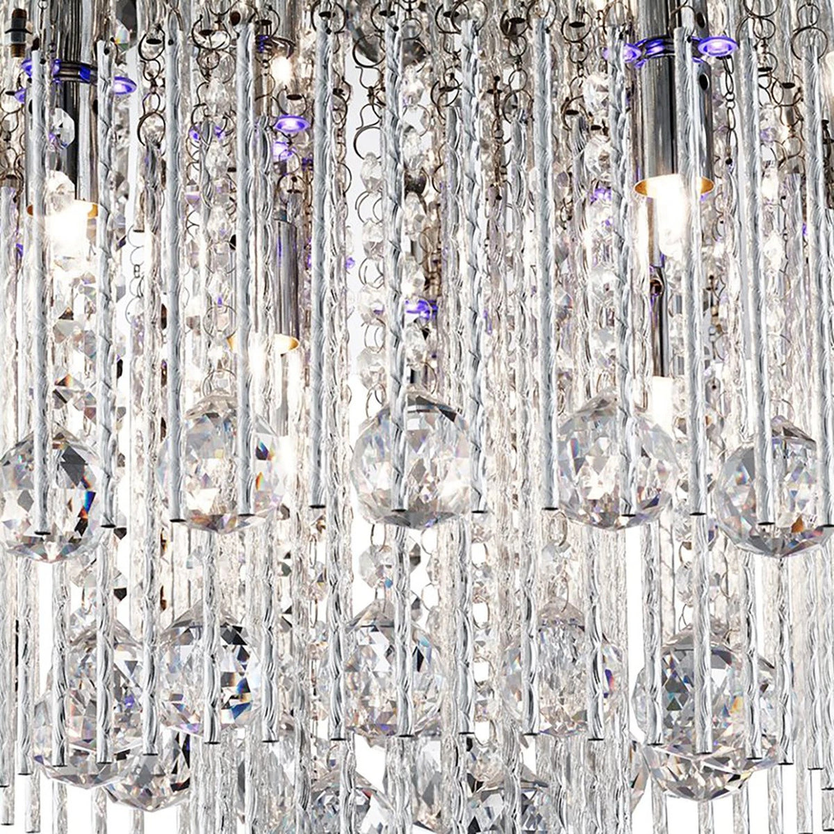 Plafoniera Beatrix Sticlă cristal / aluminiu