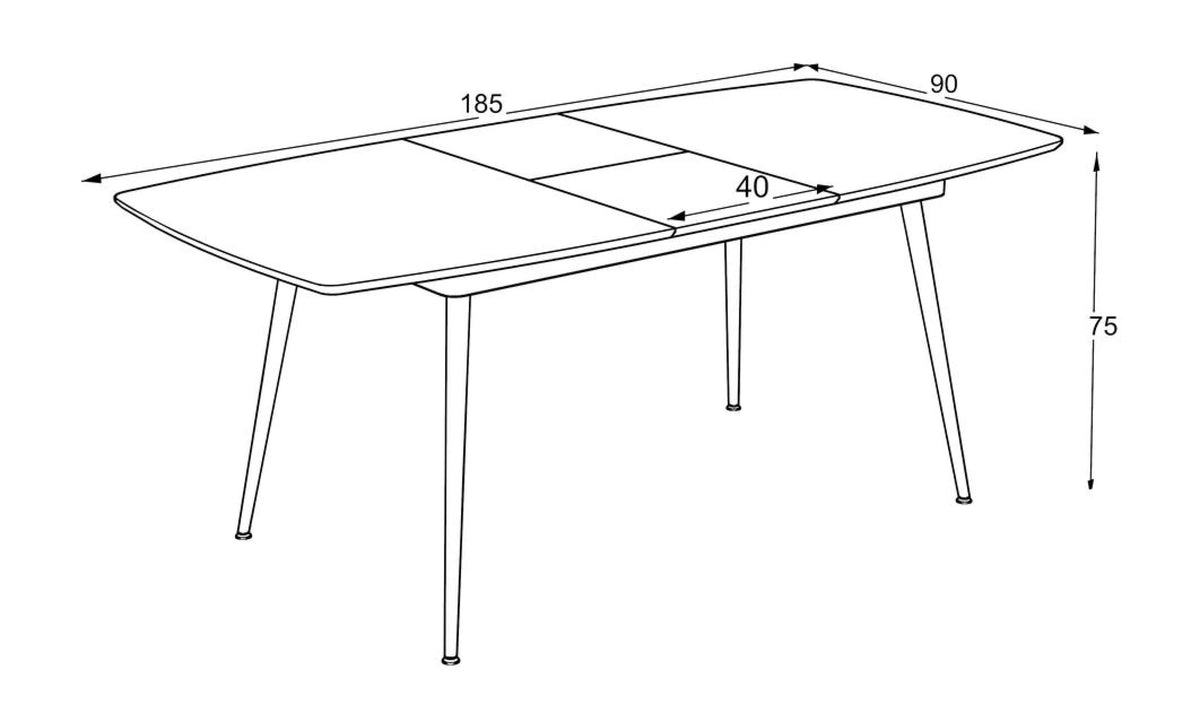 Masă extensibilă „Yense 145”