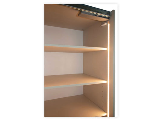 Gold Dulap 2500 Crem cu usi MDF Lucios + 1 Comoda