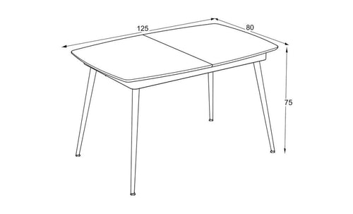 Masă Extensibilă „Yense 125lagun”