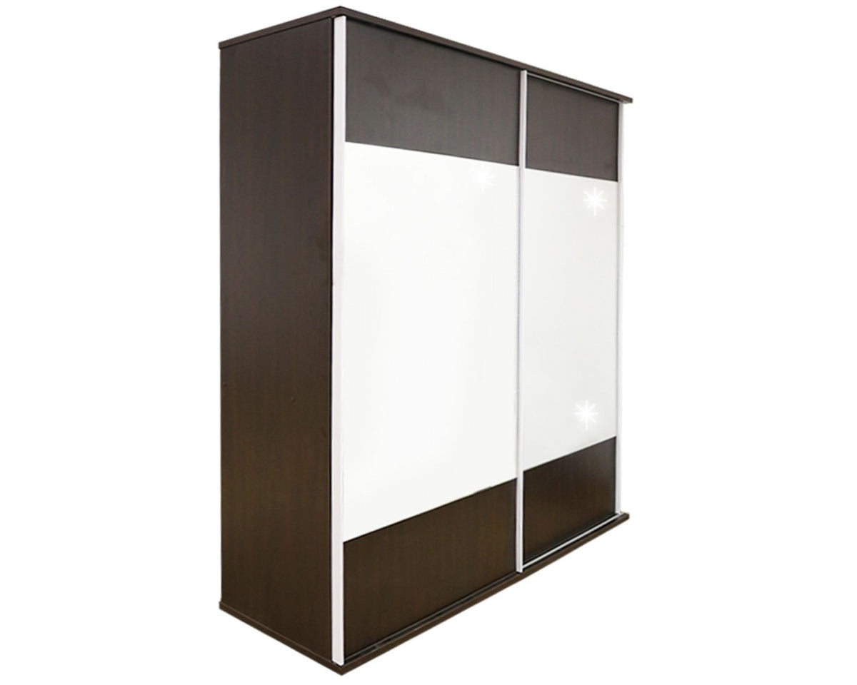 Dormitor Laguna cu pat 140x200 cu 2 sertare Wenge cu Vanilie