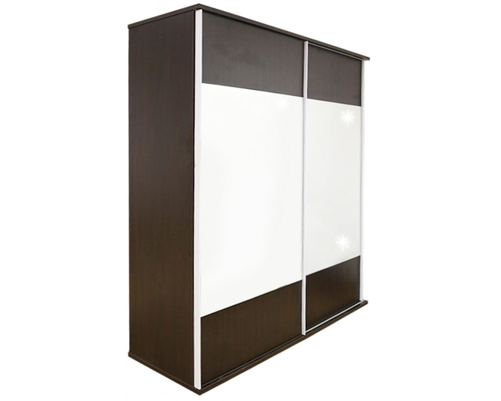 Dormitor Laguna cu pat 160x200 cu 2 sertare Wenge cu Vanilie
