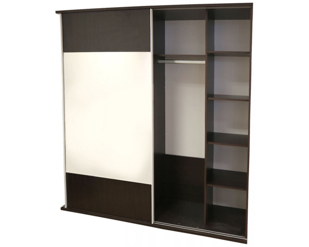 Dormitor Laguna cu pat 140x200 cu 2 sertare Wenge cu Vanilie