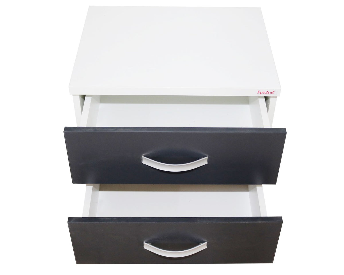 Dormitor Laguna cu pat 140x200 cu lada Alb cu Gri
