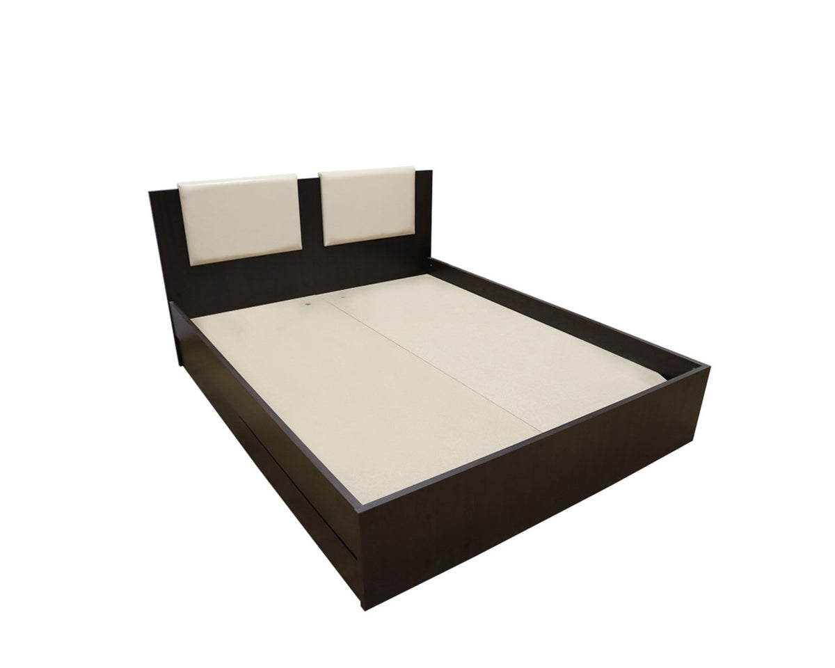 Dormitor Laguna cu pat 140x200 cu 2 sertare Wenge cu Vanilie