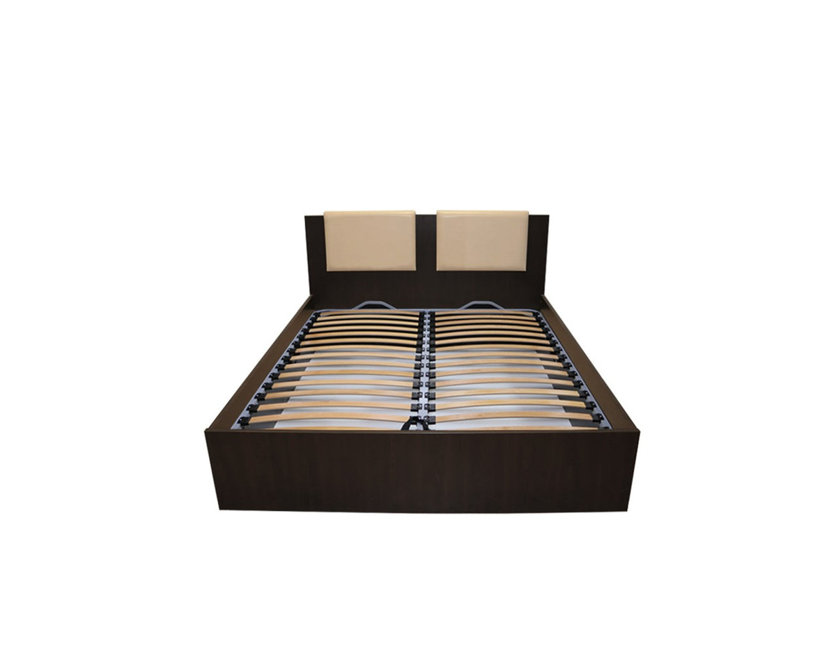 Dormitor Laguna cu pat 140x200 cu lada Wenge cu Vanilie