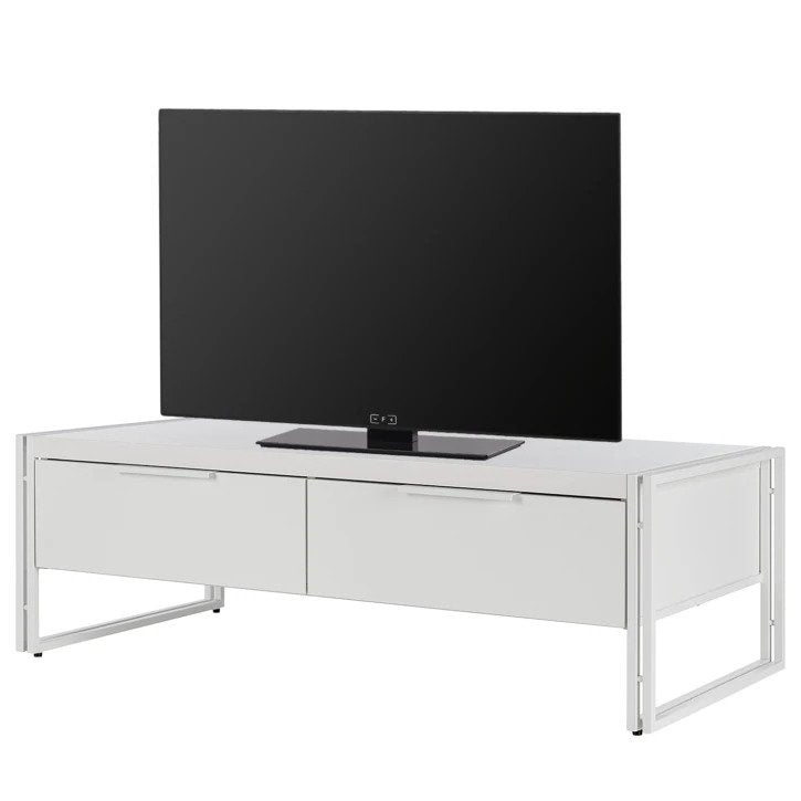 Comoda de televizor HERBY 2 sertare alba