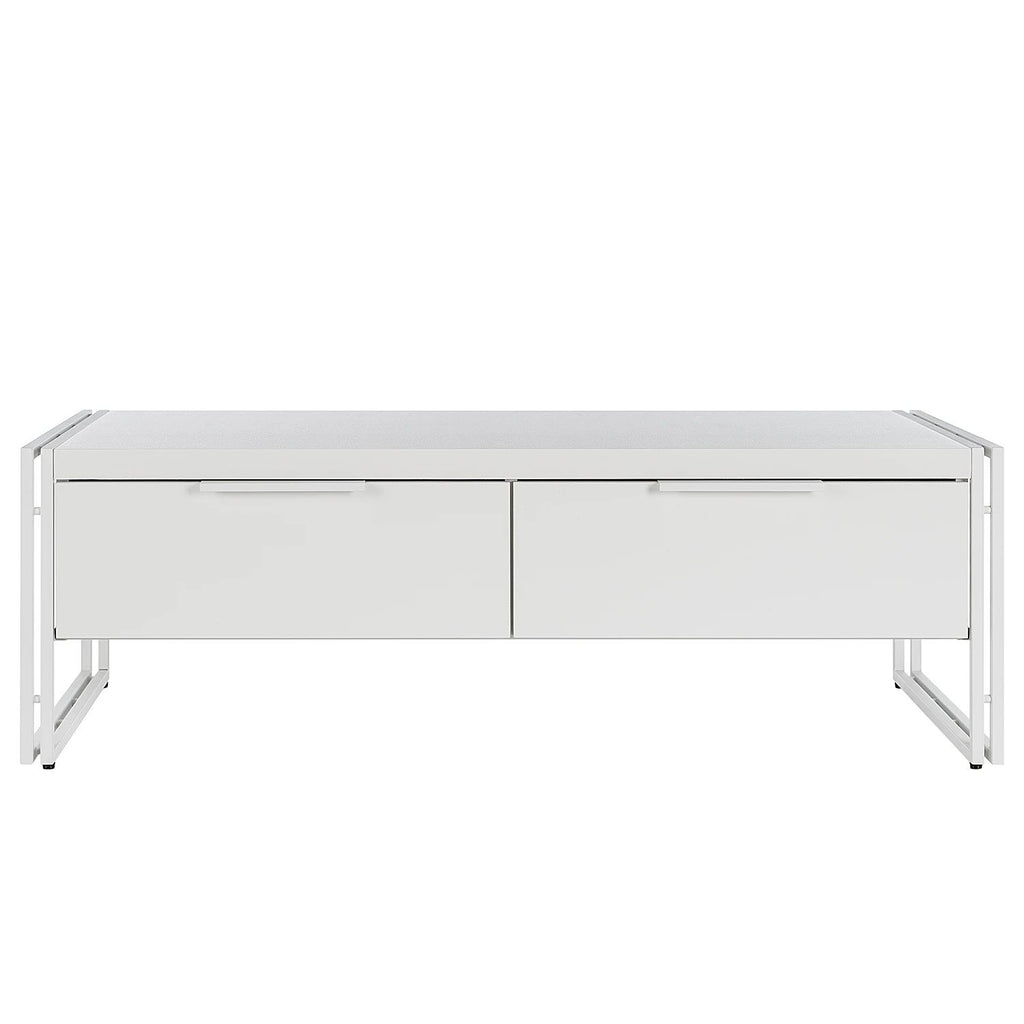 Comoda de televizor HERBY 2 sertare alba