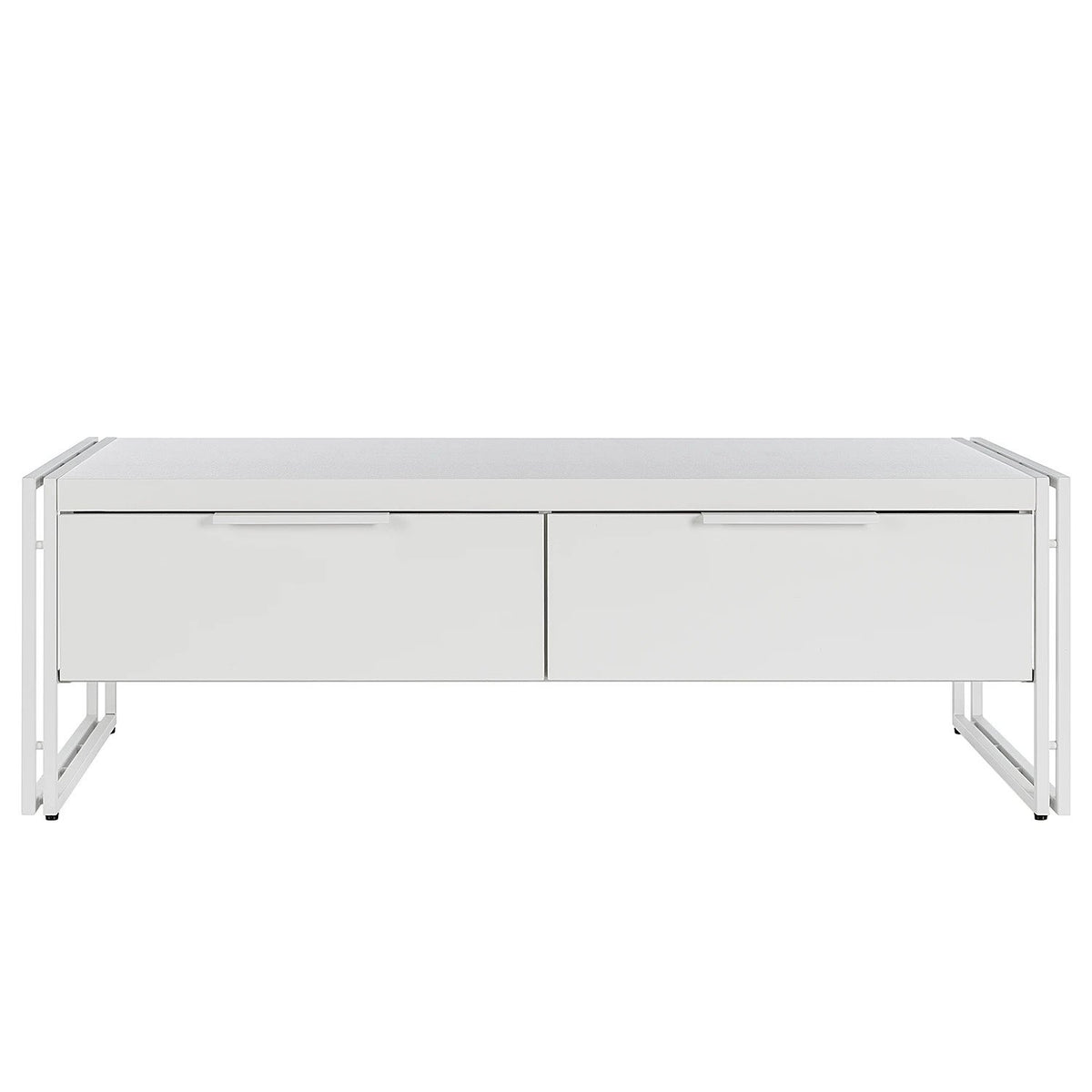 Comoda de televizor HERBY 2 sertare alba