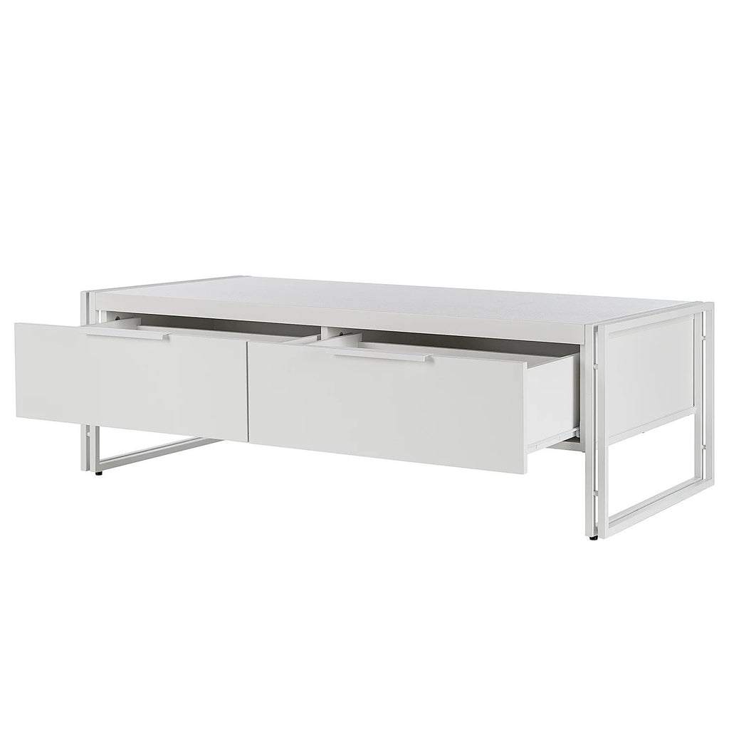 Comoda de televizor HERBY 2 sertare alba