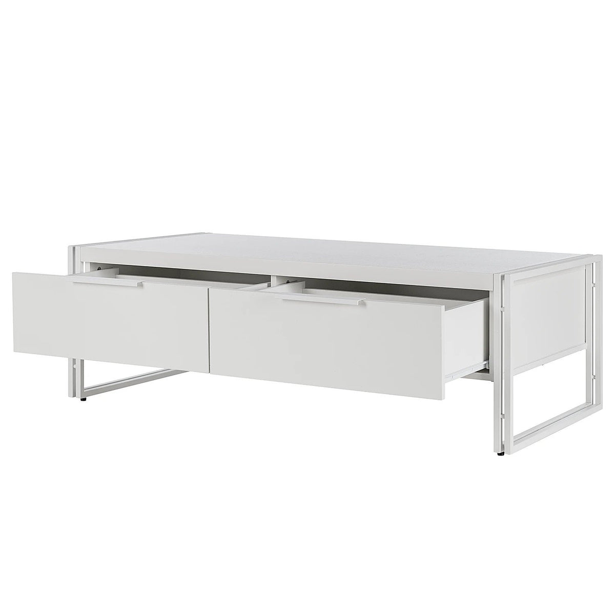 Comoda de televizor HERBY 2 sertare alba