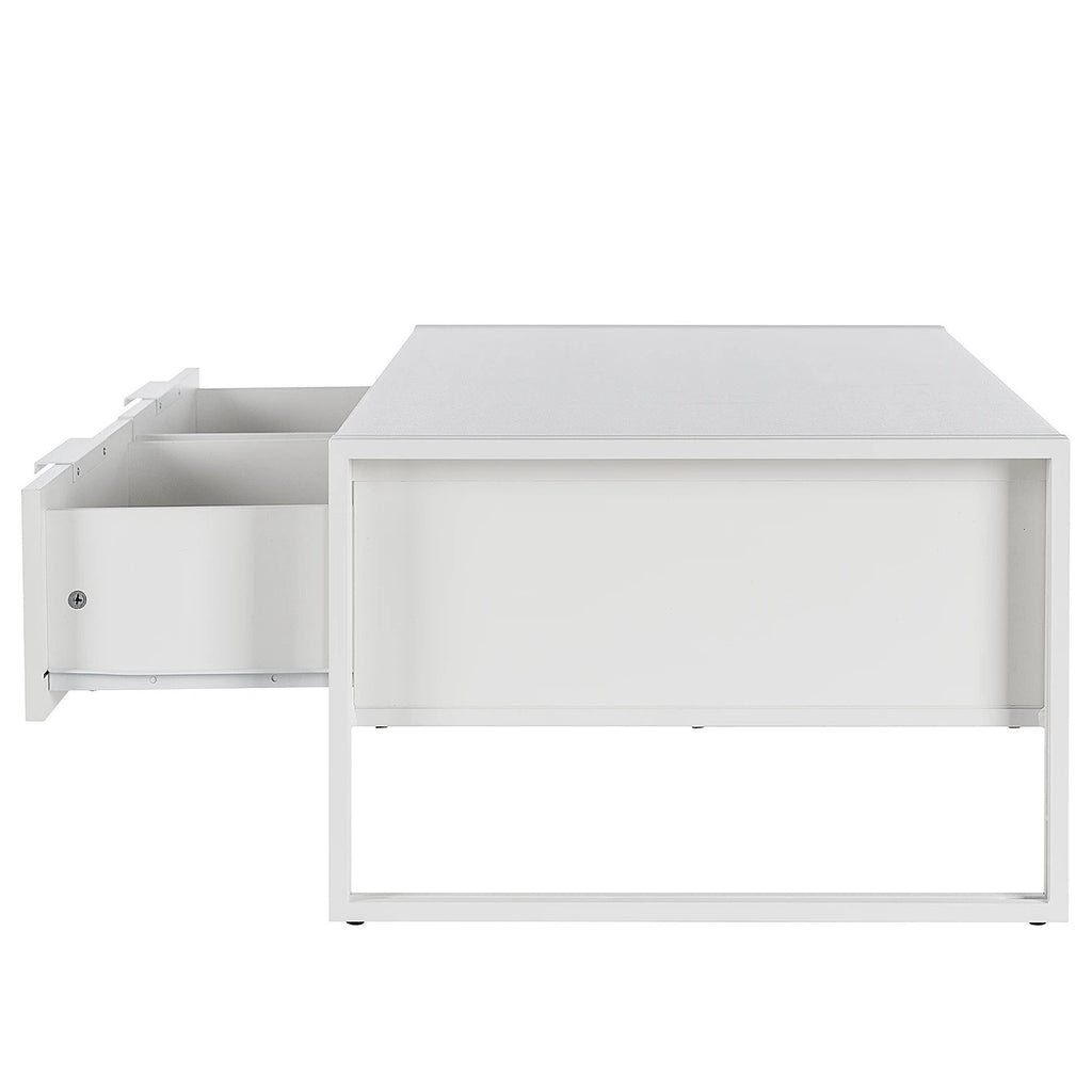 Comoda de televizor HERBY 2 sertare alba