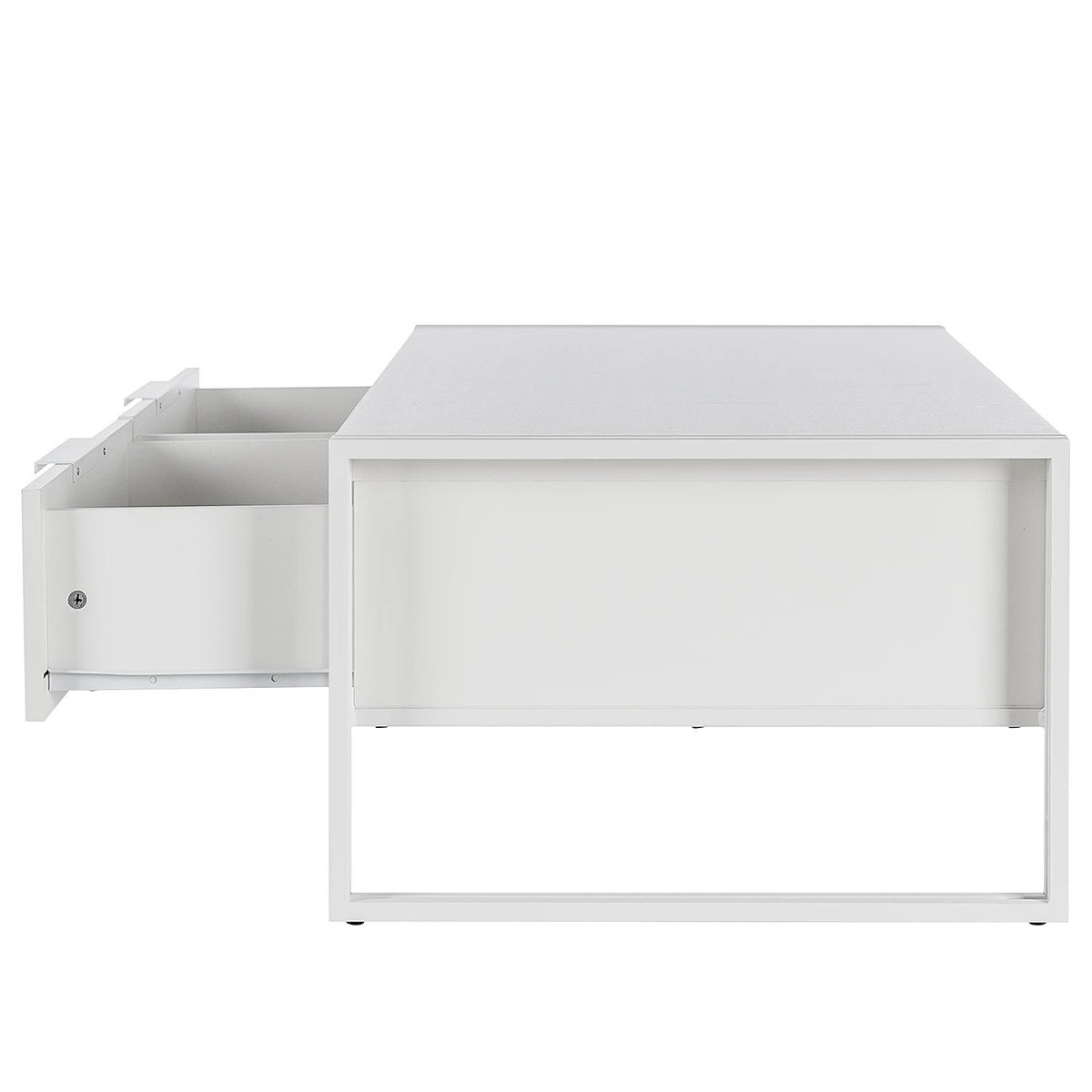 Comoda de televizor HERBY 2 sertare alba