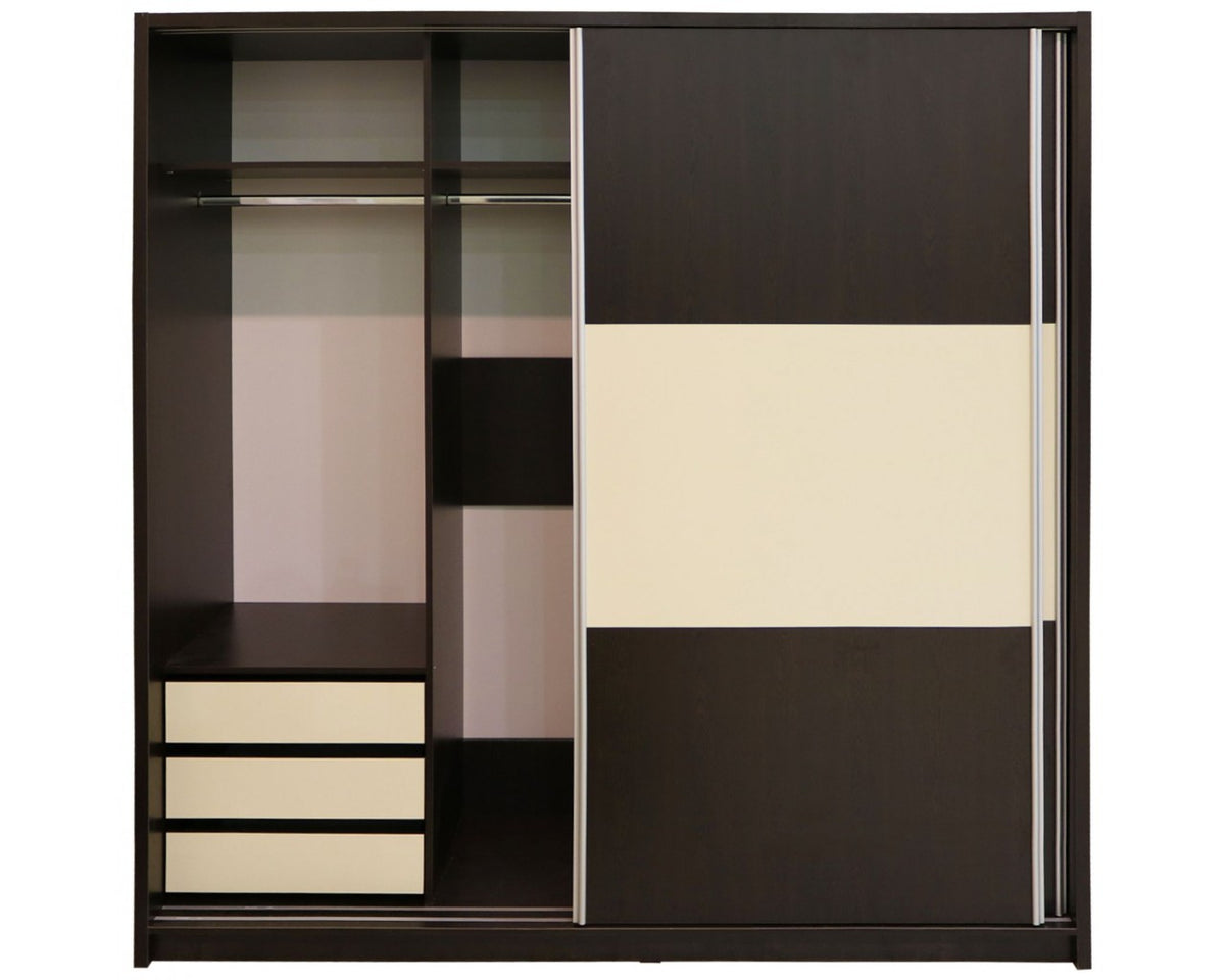 Dormitor Milano cu Pat Tapitat Wenge 140x200 cm