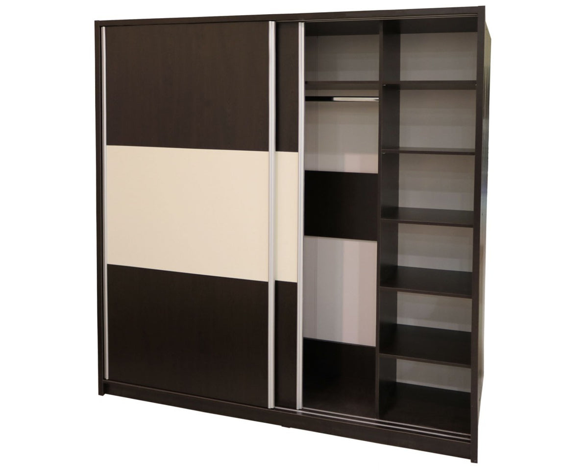 Dormitor Milano cu Pat Tapitat Wenge 140x200 cm