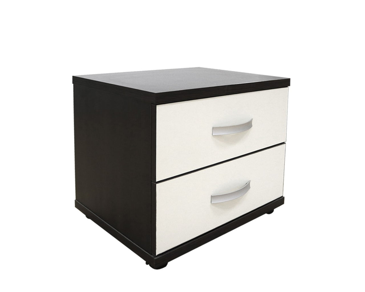 Dormitor Laguna cu pat 140x200 cu 2 sertare Wenge cu Vanilie