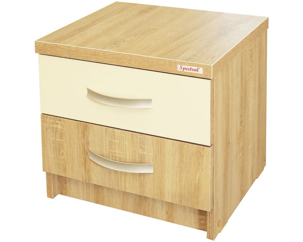 Dormitor Milano Sonoma cu Pat Tapitat Bej 160x200