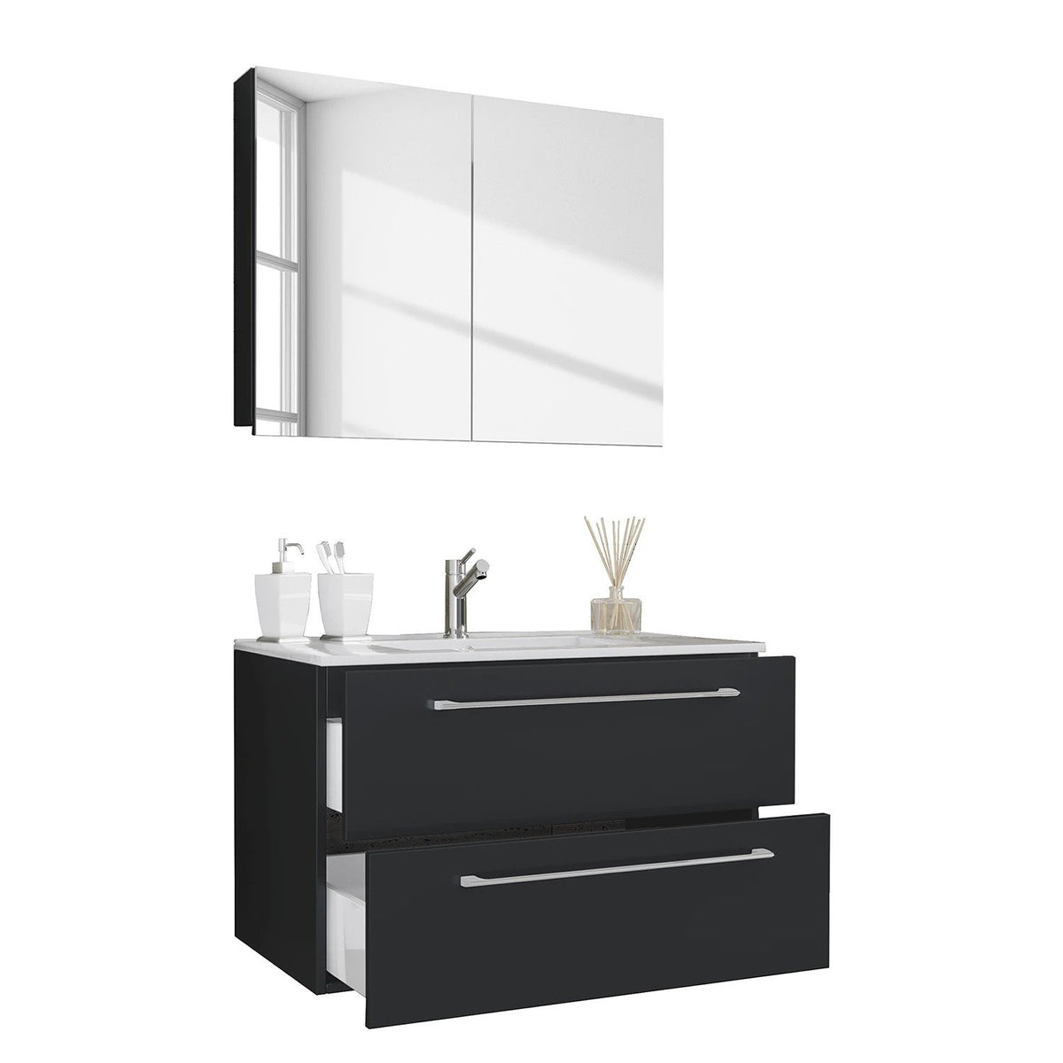 Set de baie Muniz II (2 piese) Negru