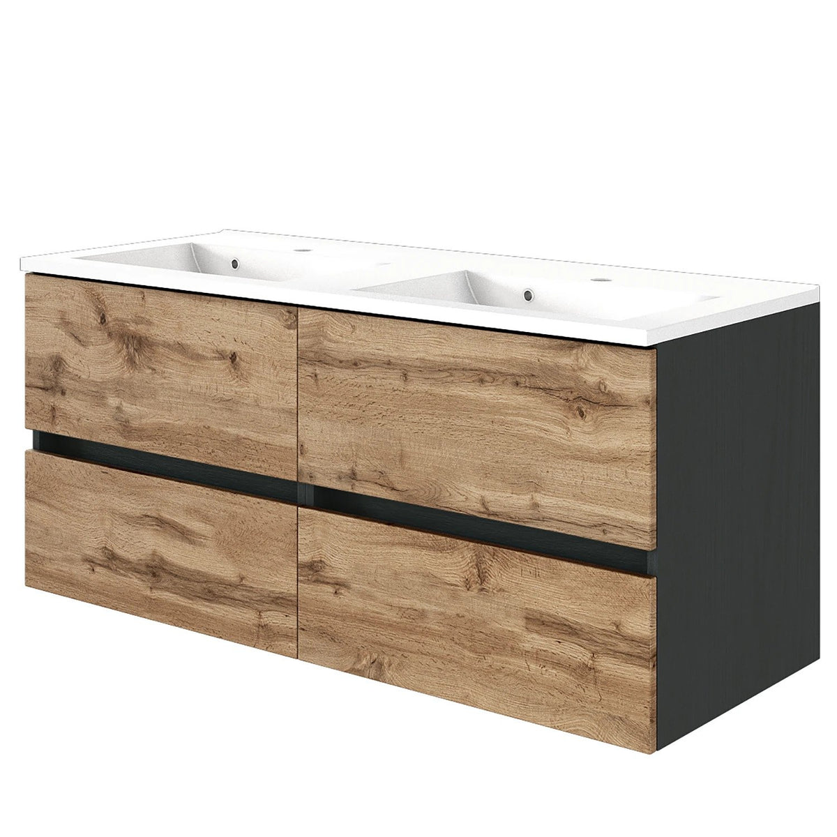 Set de baie Verciano II (2 bucăți) cu LED - decor Wotaneiche