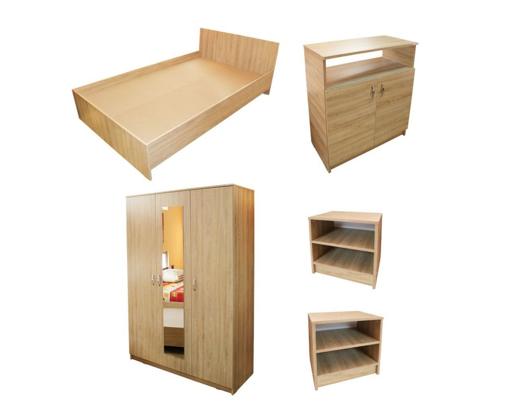 Dormitor Soft Sonoma cu pat 120x200 cm