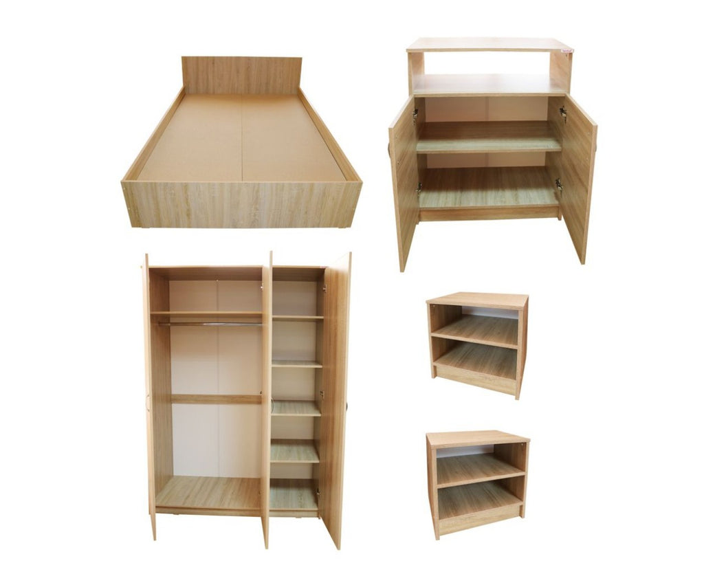 Dormitor Soft Sonoma cu pat 160x200 cm
