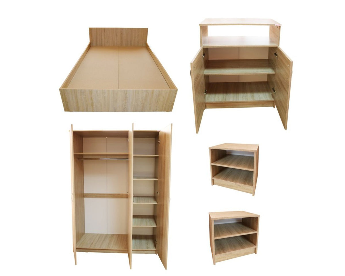 Dormitor Soft Sonoma cu pat 160x200 cm